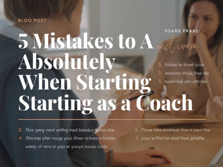 "Les 5 erreurs à éviter absolument lorsque vous débutez en tant que coach"